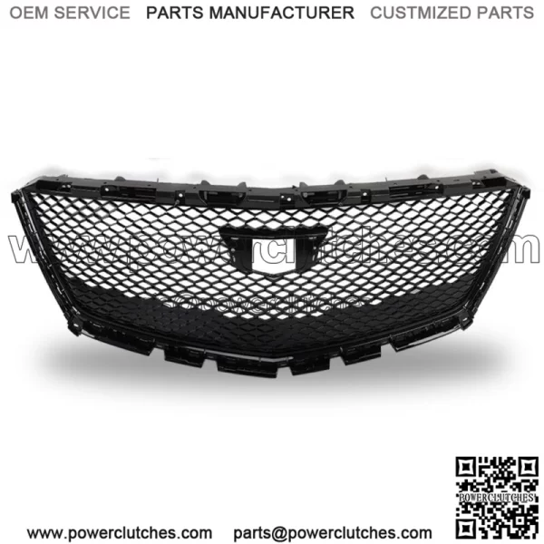 For 2016-2021 Cadillac XT5 Gloss Black Front Bumper Upper Mesh Grille