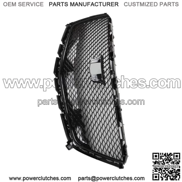 For 2016-2021 Cadillac XT5 Gloss Black Front Bumper Upper Mesh Grille - Image 3