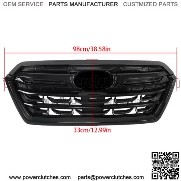 For Subaru Forester 2022-2024 Front Bumper Upper Grille Gloss Black 91121SJ440 - Image 3