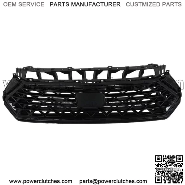 Front Upper Grille Mesh Grill Durable For Honda Accord 2023-2024 Black Plastic - Image 2