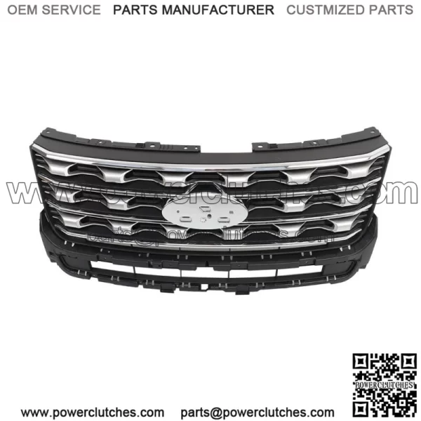 For 2016 2017 Ford Explorer Front Bumper Grille Chrome FB5Z8200AC FO1200577C - Image 2