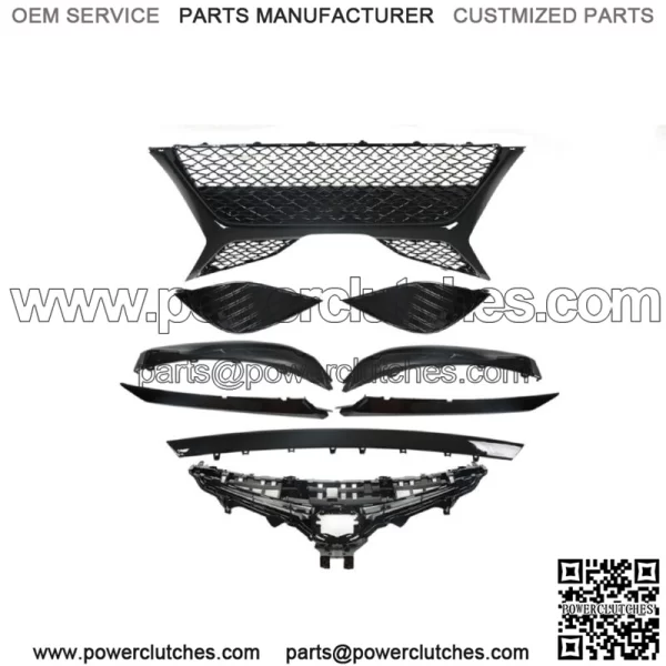 Fit For 2018-2020 Toyota Camry SE 9PCS Front Grille Lower Molding Fog Cover