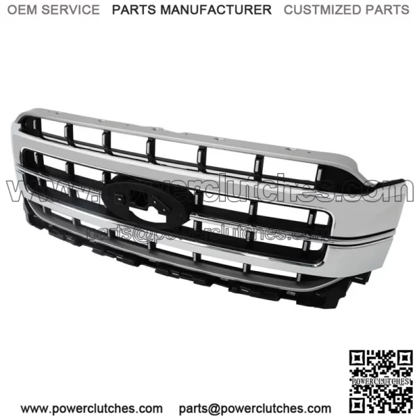 Front Bumper Upper Grille For 2021-2023 Ford F150 Chrome ML3Z-8200-FA - Image 2