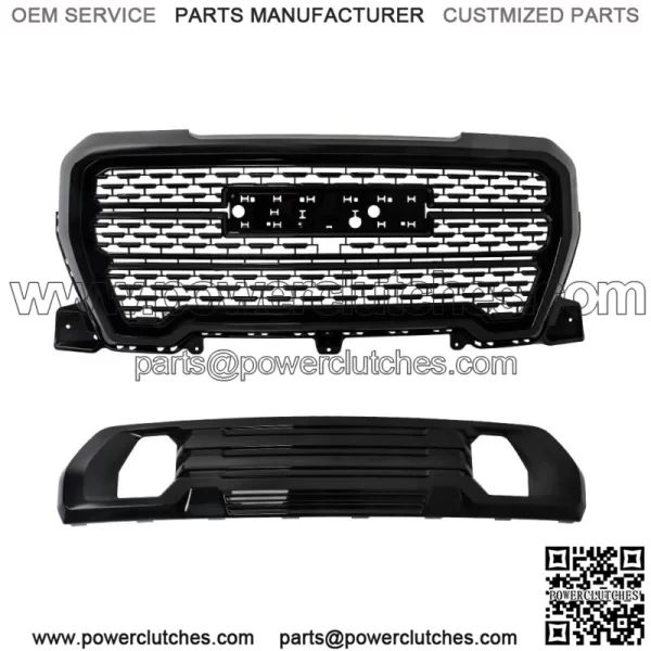 For 2019 2020 2021 GMC Sierra 1500 Front Lower Bumper Filler & Upper Grille - Image 2