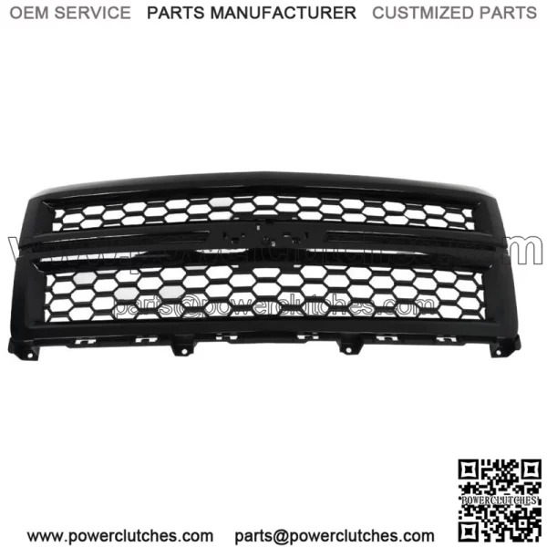 For 2014-2015 Chevrolet Silverado 1500 Front Bumper Upper Grille Gloss Black