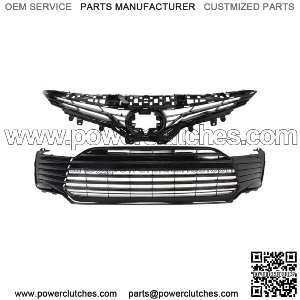 2PS Front Upper Lower Grille For 2021-2022 Toyota Camry LE XLE 5310206290