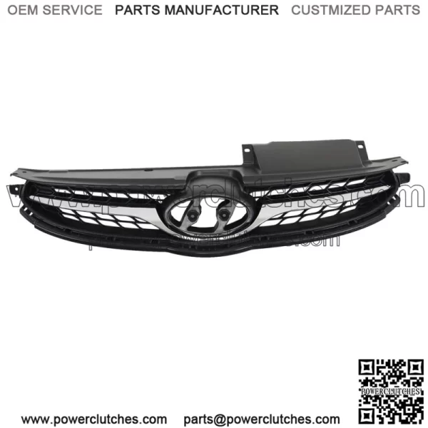 For 2011-2013 HYUNDAI Elantra Front Upper Bumper Grille With Chrome Trim Plastic