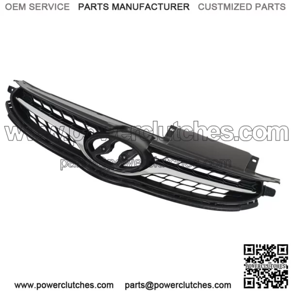 For 2011-2013 HYUNDAI Elantra Front Upper Bumper Grille With Chrome Trim Plastic - Image 2