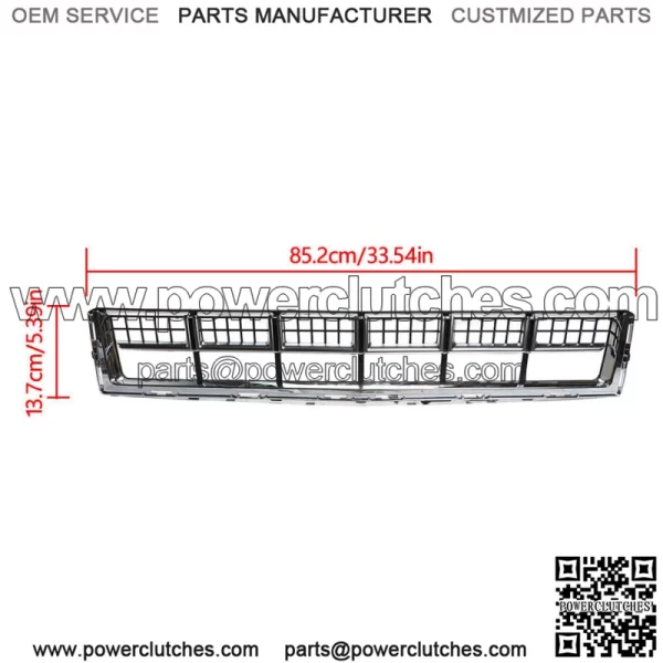 For Cadillac SRX 2013 2014-2016 Chrome Mesh Grill Front Bumper Lower Grille - Image 2