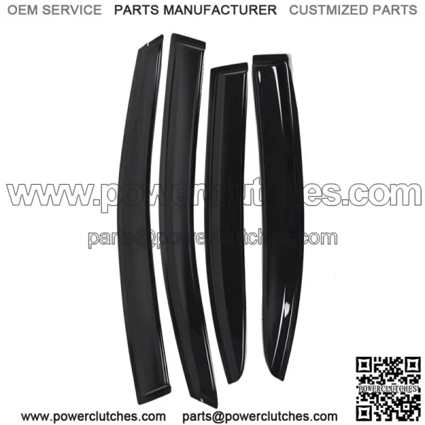 Window Visor For 2015-2018 Subaru WRX STI Slim Smoke Rain Sun Guard Deflector - Image 3