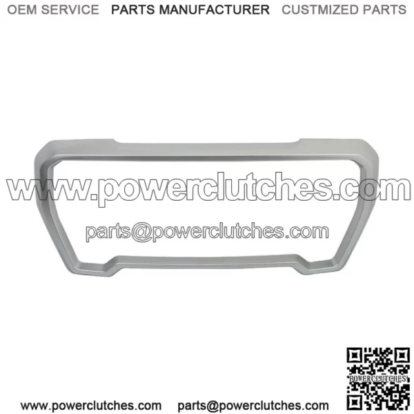 Silver Front Grille Grill Outer Frame Suround For 2019 2020 2021 GMC Sierra 1500