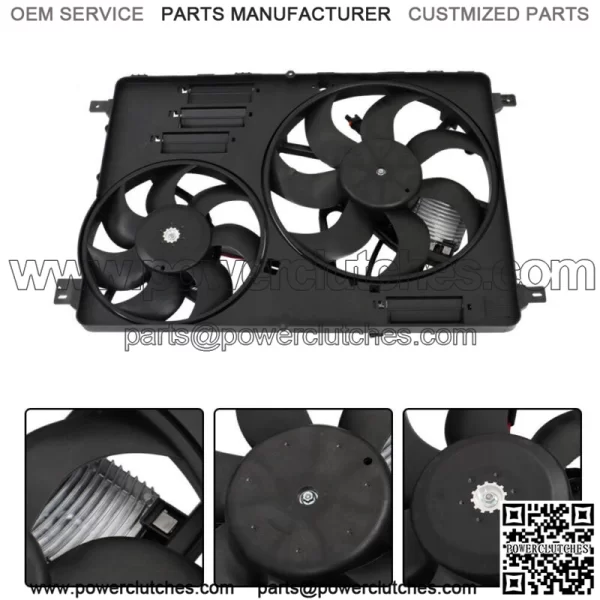 Radiator Cooling Fan Assembly w/ Control Module Shroud for Land Rover LR2 13-15