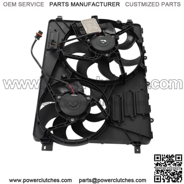 Radiator Cooling Fan Assembly w/ Control Module Shroud for Land Rover LR2 13-15 - Image 2