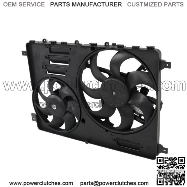Radiator Cooling Fan Assembly w/ Control Module Shroud for Land Rover LR2 13-15 - Image 4