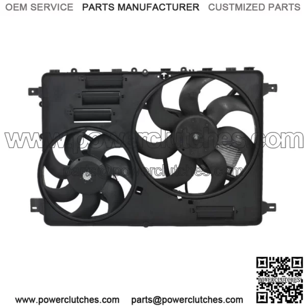 Dual Engine AC Radiator Cooling Fan Assembly For 2008-2016 Volvo S80 XC60 XC70 - Image 2