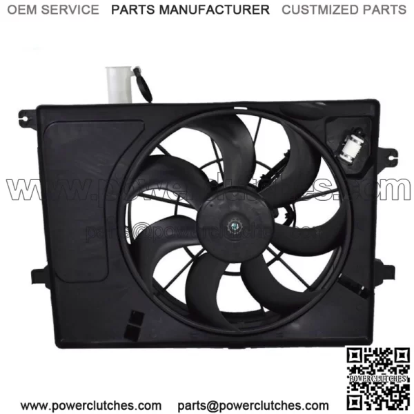 Radiator AC Condenser Cooling Fan Assembly For 11-13 Elantra 14 Forte 253803X100 - Image 2