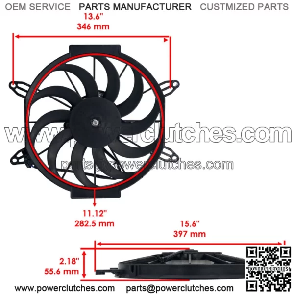 for Polaris Sportsman 500 HO EFI Radiator Cooling Fan Motor New 2004-2011 - Image 2