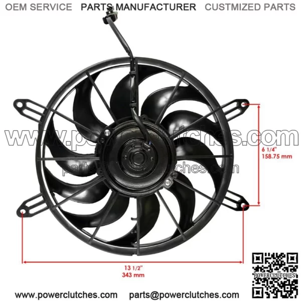 Radiator Cooling Fan Motor For Polaris Sportsman 570 4x4 6x6 2014 2015 2016-2021 (For: Polaris) - Image 2