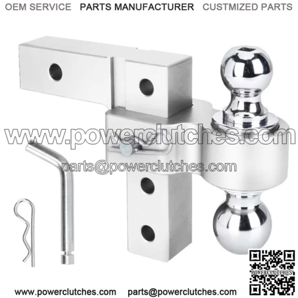 6-inch trailer hook 2"*2-5/16" with double lock#silver