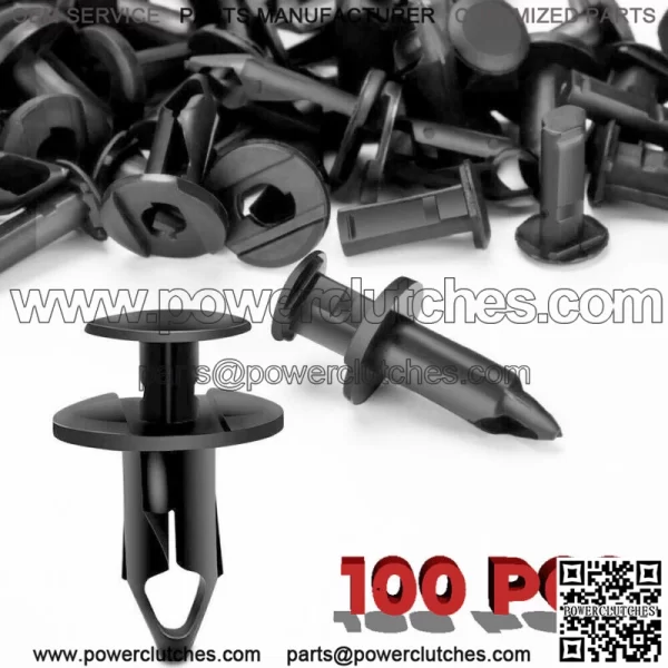 100x 8mm Fender Clips Rivets Push Pins For HONDA TRX300EX 450R Rancher ATV (For: More Than One Vehicle)