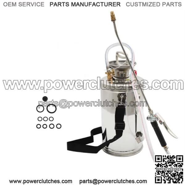 1.5 Gallon Stainless Steel Sprayer with Reinforced Hose and 6L Adjustable Nozzles