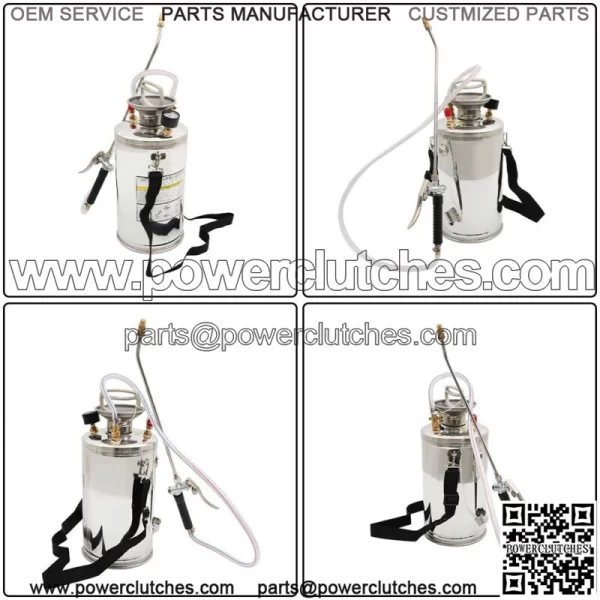 1.5 Gallon Stainless Steel Sprayer with Reinforced Hose and 6L Adjustable Nozzles - Image 2