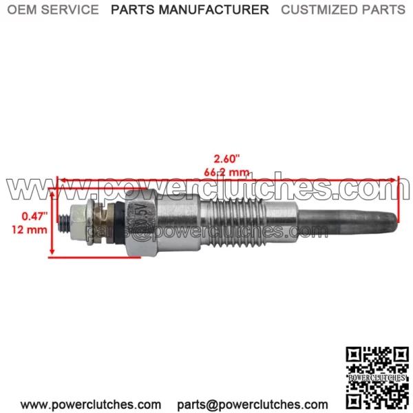 Glow Plug for Kubota Excavator KH170 KH28 KH60 KH90 L2050DT L2050F - Image 2