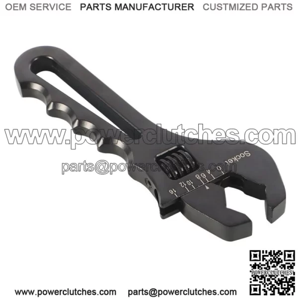 3AN-16AN Adjustable Wrench Black Aluminum Tool Spanner for Hose End Fitting - Image 2