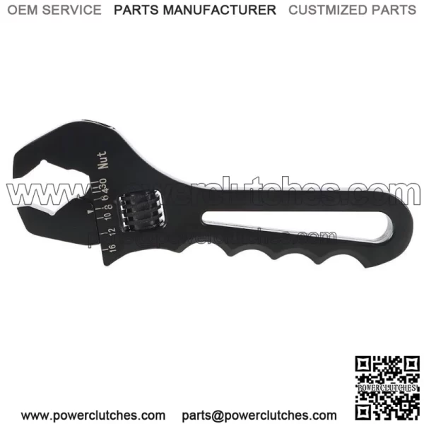 3AN-16AN Adjustable Wrench Black Aluminum Tool Spanner for Hose End Fitting - Image 3