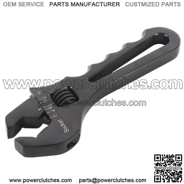 3AN-16AN Adjustable Wrench Black Aluminum Tool Spanner for Hose End Fitting - Image 4