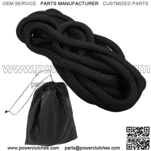 Black 1" x 31.5' Kinetic Energy Truck Tow Recovery Rope Snatch Strap 33500 LBS