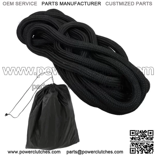 Black 1" x 31.5' Kinetic Energy Truck Tow Recovery Rope Snatch Strap 33500 LBS