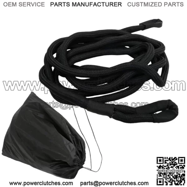 Black 1" x 31.5' Kinetic Energy Truck Tow Recovery Rope Snatch Strap 33500 LBS - Image 3