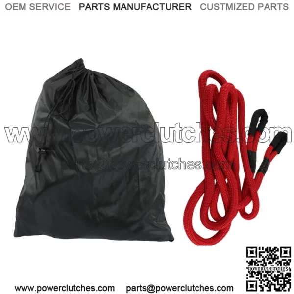 21970 LBS Strap Snatch 7/8" x 21' Kinetic Energy Truck Tow Recovery Rope Red - Image 2