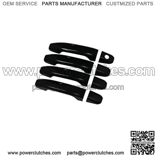 Door Handle Covers for 2014-2024 GMC Sierra Chevy Silverado 1500 NO Smart Black (For: More Than One Vehicle)