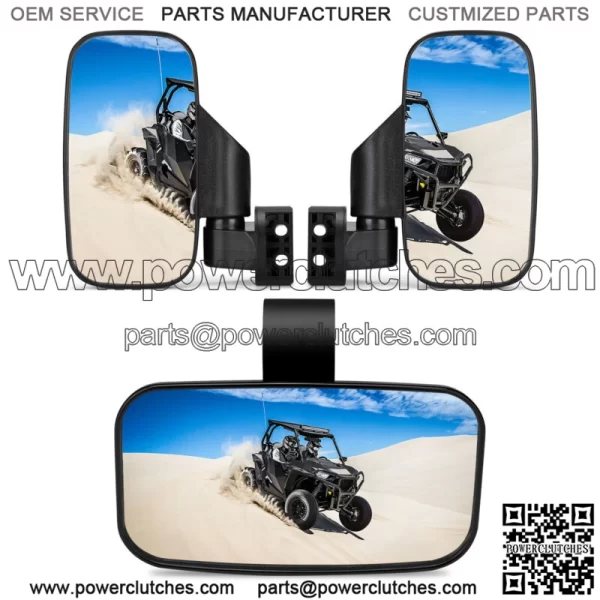 UTV Rear View Mirror Set 1.75"-2" for CFMOTO ZFORCE 500 600 800 950 1000 (For: More than one vehicle)