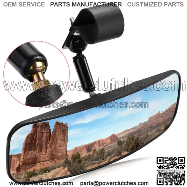 UTV Rear View Mirror, Center, Convex, For 1.75"-2" Kawasaki Teryx Kubota RTV X-1120 (For: More Than One Vehicle)