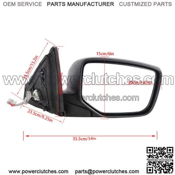 For Honda Accord 4dr Sedan Models Without Camera Passenger Right Outside Mirror