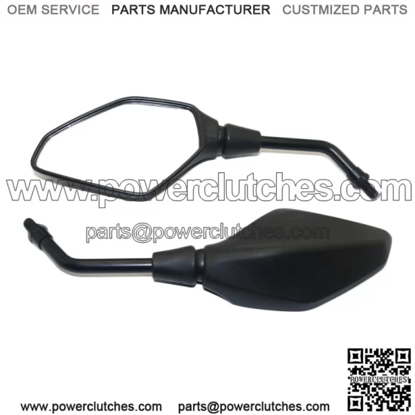 Mirror for Motorbike, Motorcycle Rearview Mirror, Motorbike Mirror Universal 7/8 inches 22mm, High Definition, with M8 M10 Clockwise and Counter Clockwise Threaded Bolts, for Motorcycle ATV Scooter