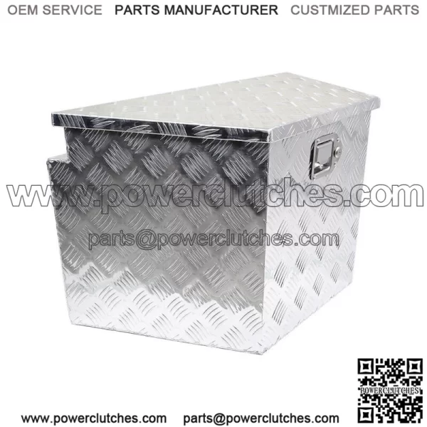 28" Silver Aluminum Trailer Tool Box + 2 key for Flatbed Trailer Truck Storage