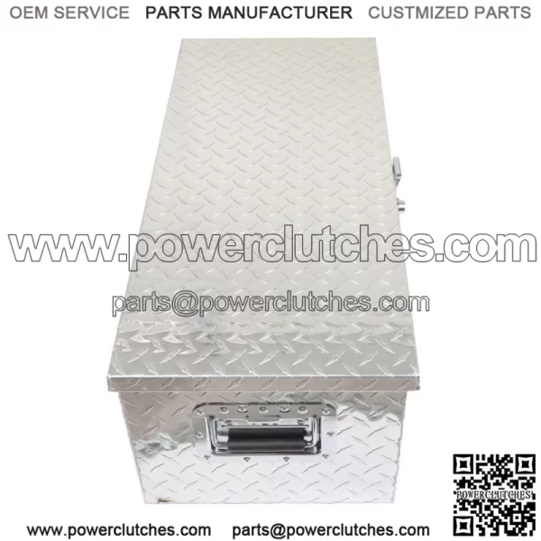 30" x 13" Silver Aluminum Tool Box For Car Truck Pickup Trailer Trunk Storage - Image 3
