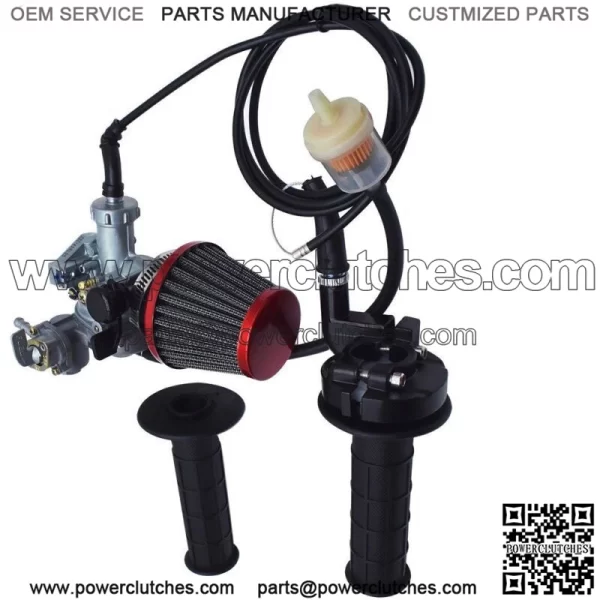 Carburetor and throttle cable, steering wheel, air filter for carburetor Honda CT90 CT110