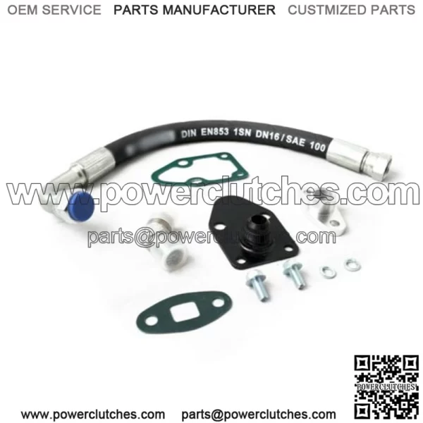 Rudy's Heavy Duty Turbocharger Drain Kit Upgrade for 92-00 Chevy GMC 6.5L Turbo Diesel