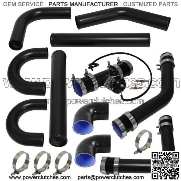 2.5" 63mm Universal Intercooler Pipe Piping Kit + BOV Turbo Blow Off Valve Kit