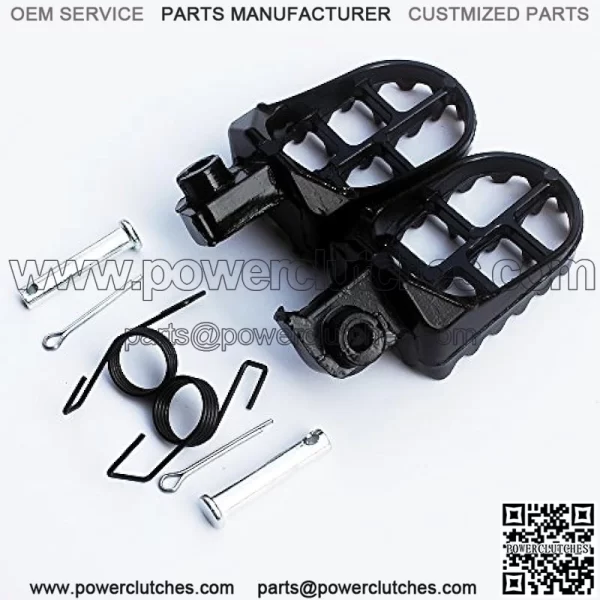 Foot Pegs Footrest For Yamaha YZ125 YZ250 PW50 PW80 BW80 DT50 RT100 RT180 TT225S TT225T TTR110 TTR90 TW200 WR200 250 500 XT225 XT250 XT350 Dirt bike Aluminum Black Color - Image 4