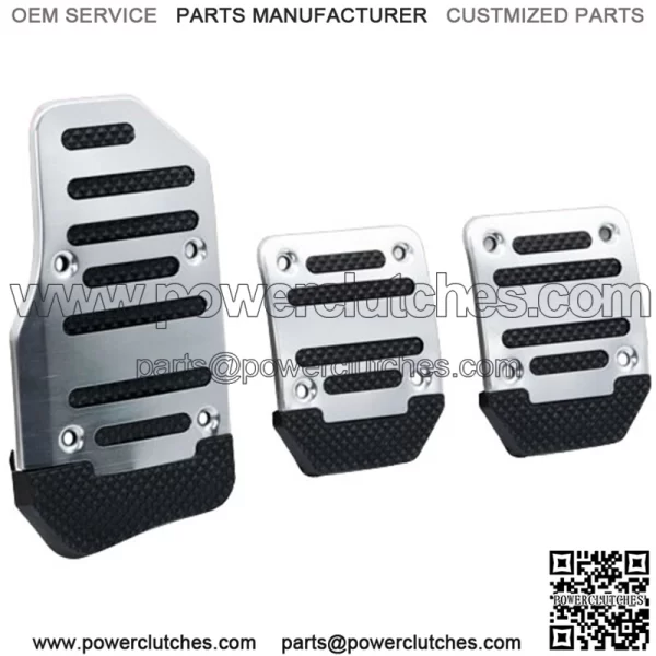 pcs Non-slip Hand Accelerator and Brake Pedal Pad Silver Car Accessories (For: More than one vehicle)