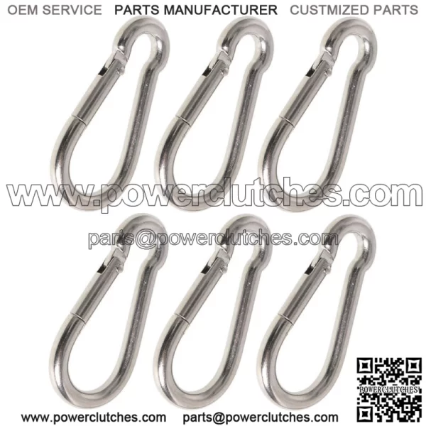 6 Sets of 264lb 304 Stainless Steel Spring Snap Hooks - Image 3