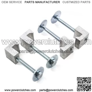 J-type fixing clip 4 pieces #silver