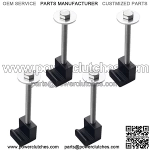 J-type fixing clip 4 pieces # black