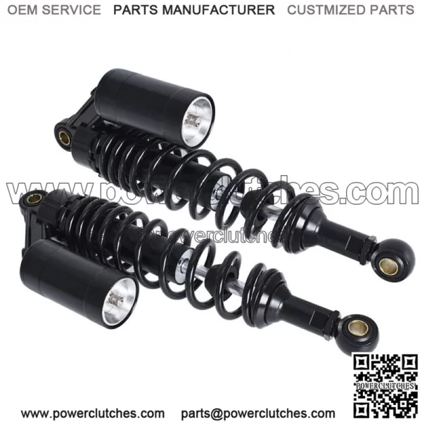 Black Pair Motorcycle Universal 12.5" 320mm Air Suspension Rear Shocks - Image 2
